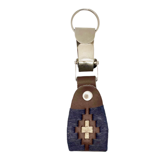 OTHER, NOT ALPACA & SILVER - Blue Pampa Leather Keyring