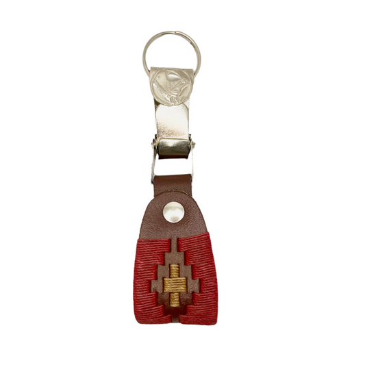 OTHER, NOT ALPACA & SILVER - Burgundy Pampa Leather Keyring