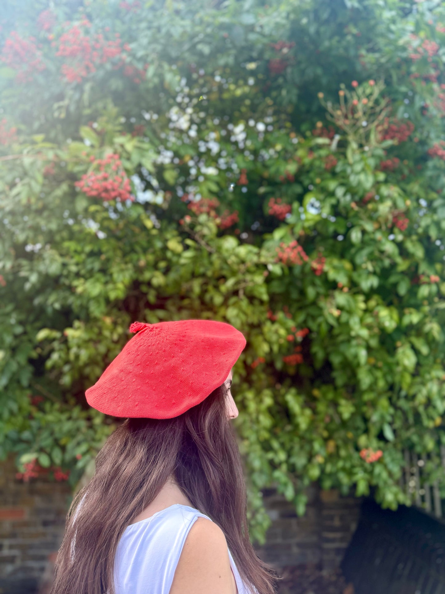 Coral Blooming Beret