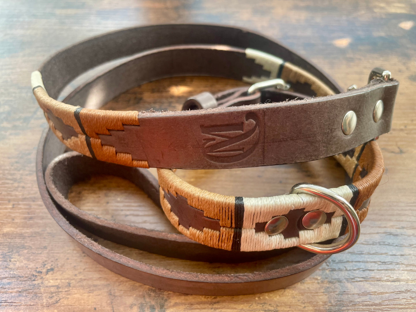 Earthy Pampas Leather Collar