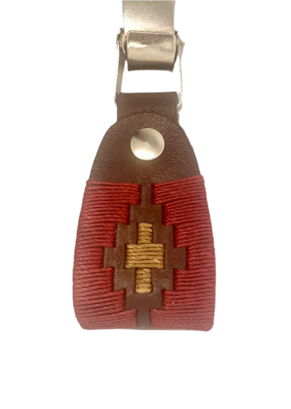 OTHER, NOT ALPACA & SILVER - Burgundy Pampa Leather Keyring